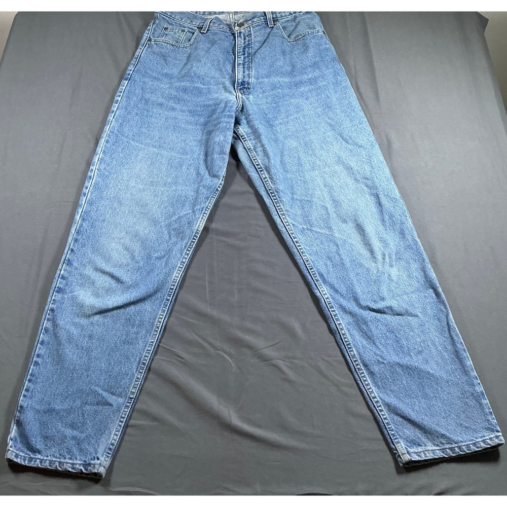 Eddie Bauer Vintage High Waisted Mom Jeans Medium Wash Straight Leg Size 16 USA